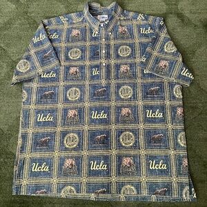 Reyn Spooner UCLA Bruins Quarter Button Down Men’s Size XXL Hawaiian Shirt